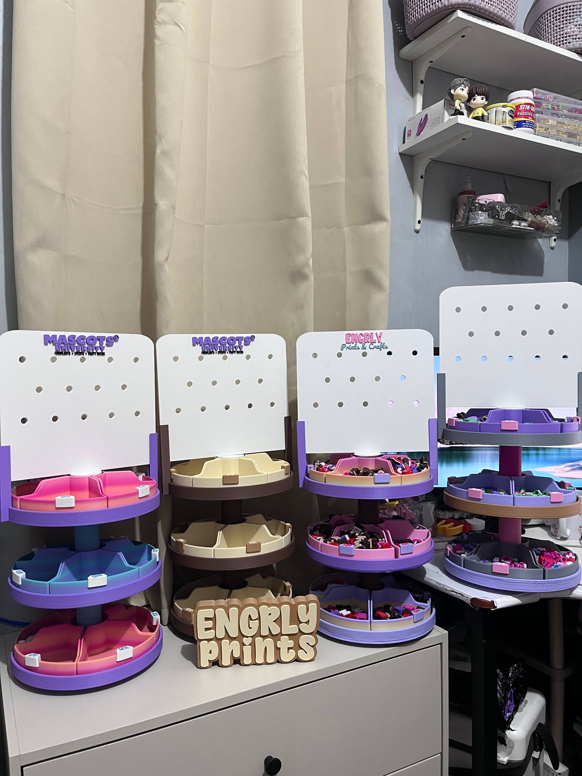 3D Printed Rotating Charm Stand - 3MF File